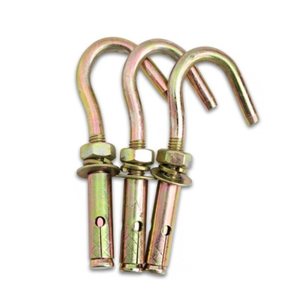 Hook type ceiling anchors expansion hook bolts zinc plated