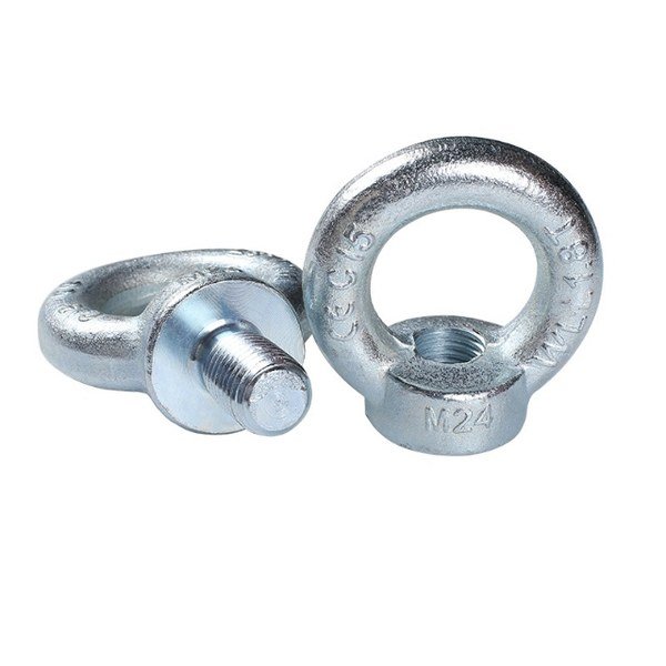 Lifting eye bolts DIN 580 and eye nuts DIN 582 galvanized M24