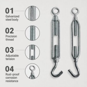 Turnbuckles - Hook and Eye Turnbuckles DIN 1480