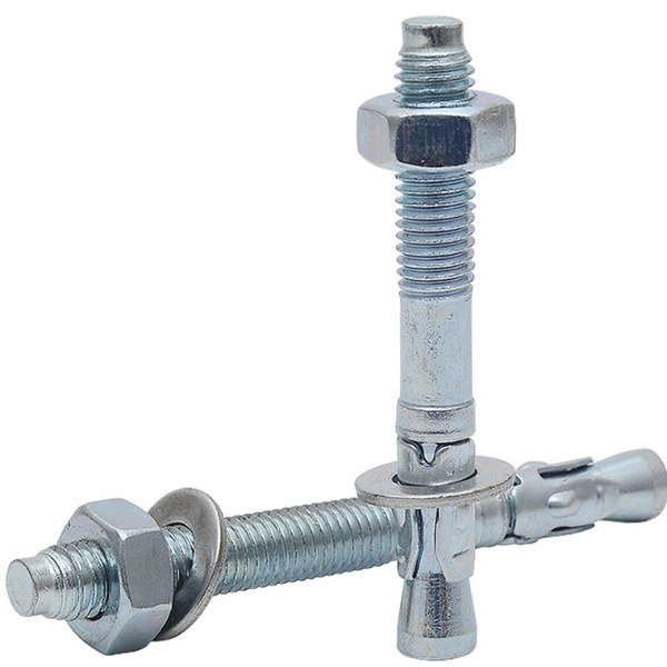 Carbon steel wedge anchors zinc plated through bolt